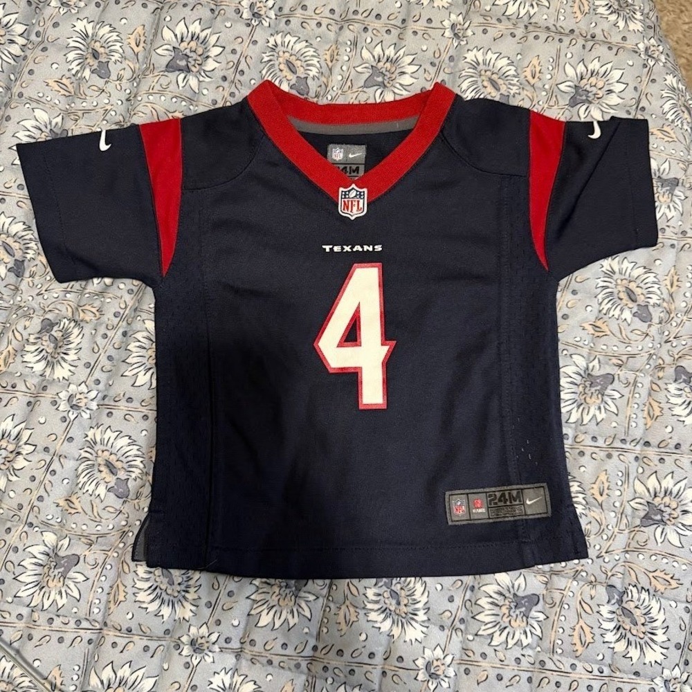 Nike Houston Texans Deshaun Watson #4 Jersey Navy Blue Toddler 24M NFL Football